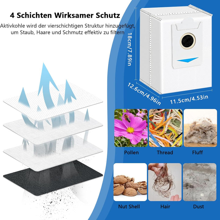 Yivy 27 Stück Zubehör für ECOVACS DEEBOT X5 OMNI,X5 PRO OMNI Saugroboter Ersatzteile: 1 Hauptbürste,