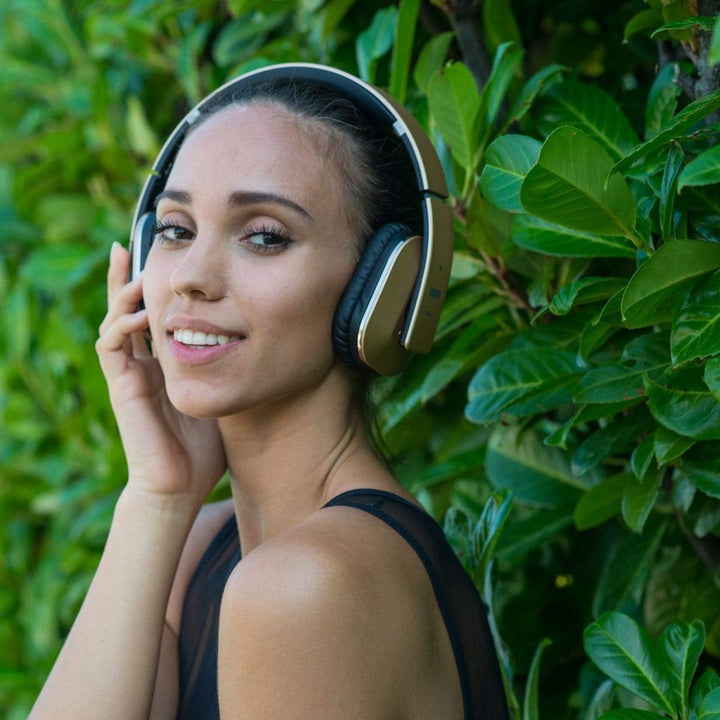 August EP650 - Bluetooth Kopfhörer v4.2 NFC mit aptX Low Latency - Stereo Over Ear Headphones mit Au