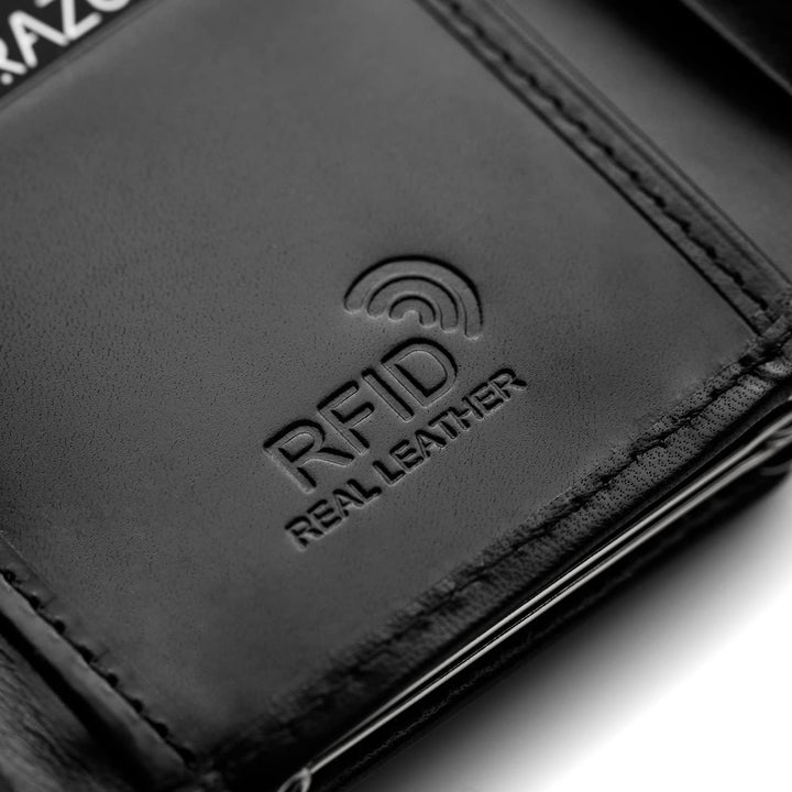 SURAZO® Leder Geldbörse Damen Klein viele fächer - Portemonnaie Damen Geldbeutel mit 12 Kartenfächer