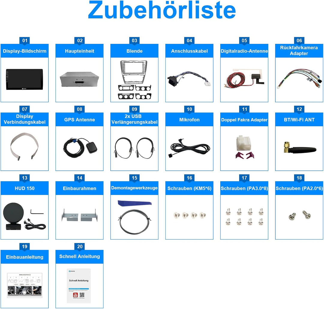 DYNAVIN Android Autoradio Navi für Skoda Octavia II 2004-2013, mit 4 * 100W DSP Verstärker | DAB+ Ra