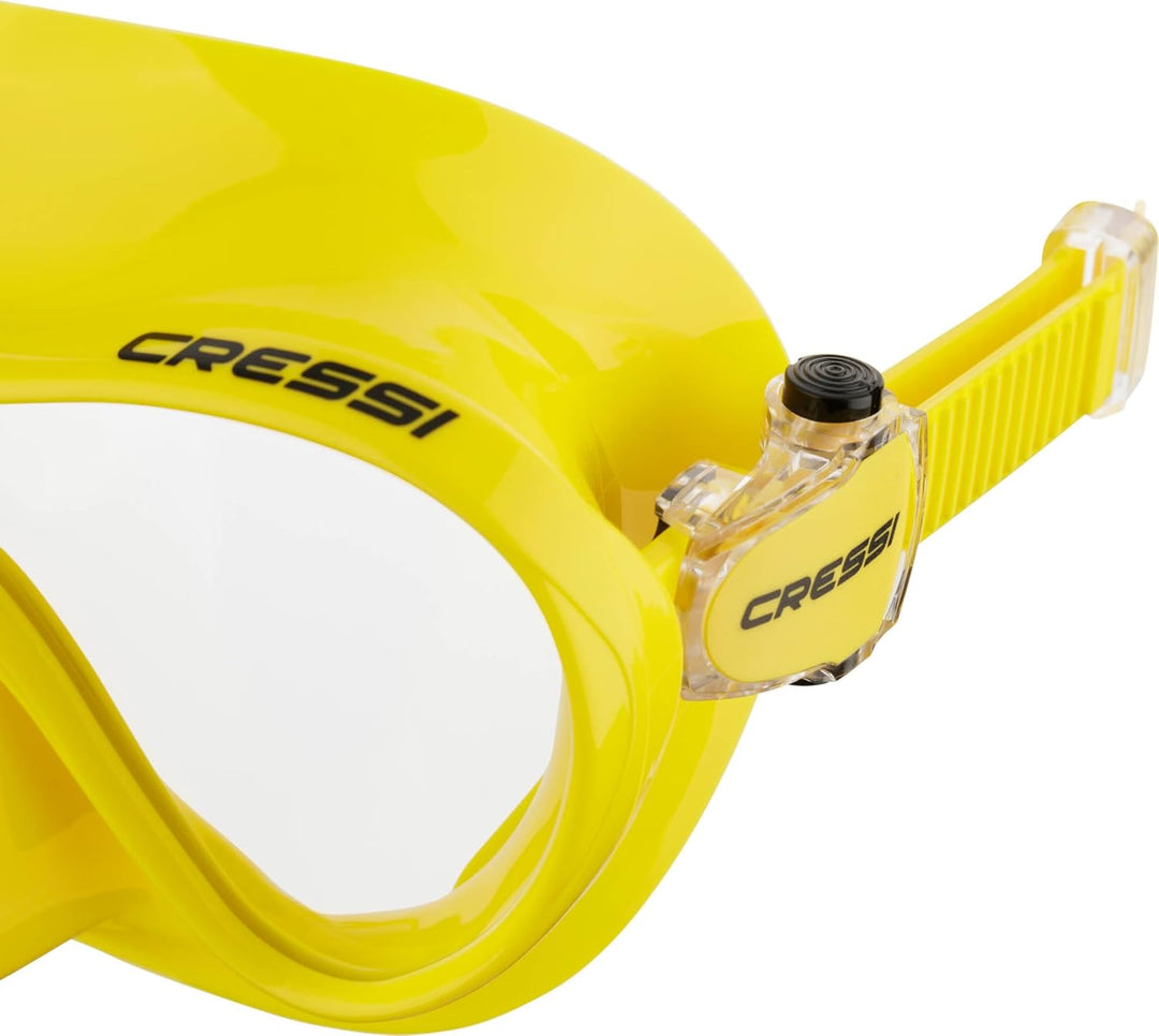 Cressi F1 - Rahmenlose Maske oder Rahmenlose Maske + Schnorchel Dry Combo Set zum Tauchen und Schnor