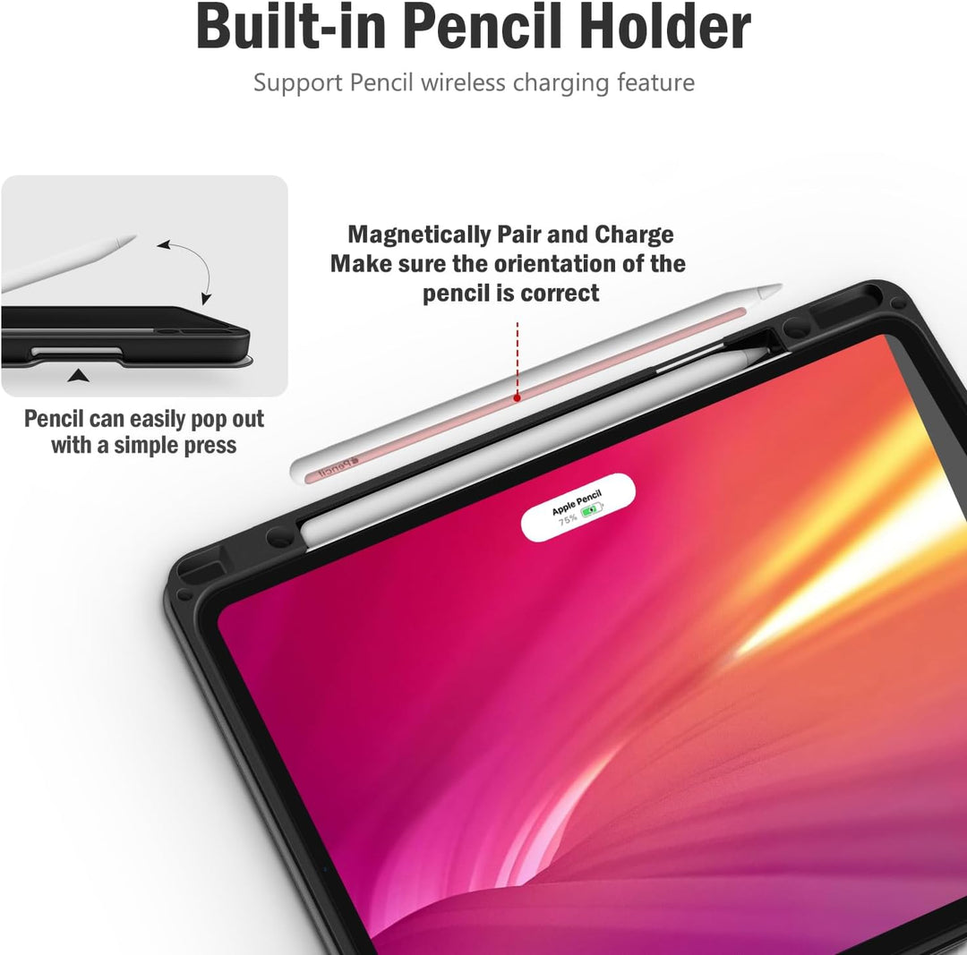 Antbox Hülle für iPad Pro 12.9 Zoll 2022 (6. Generation)/2021 (5.Gen) / 2020 (4.Gen) / 2018 (3. Gen)