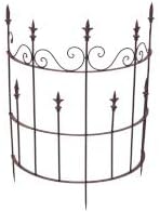 ecosoul Staudenhalter Strauchhalter halbrund Rankhilfe Metall Eisen Rostfarben Deko 80cm hoch 59 cm