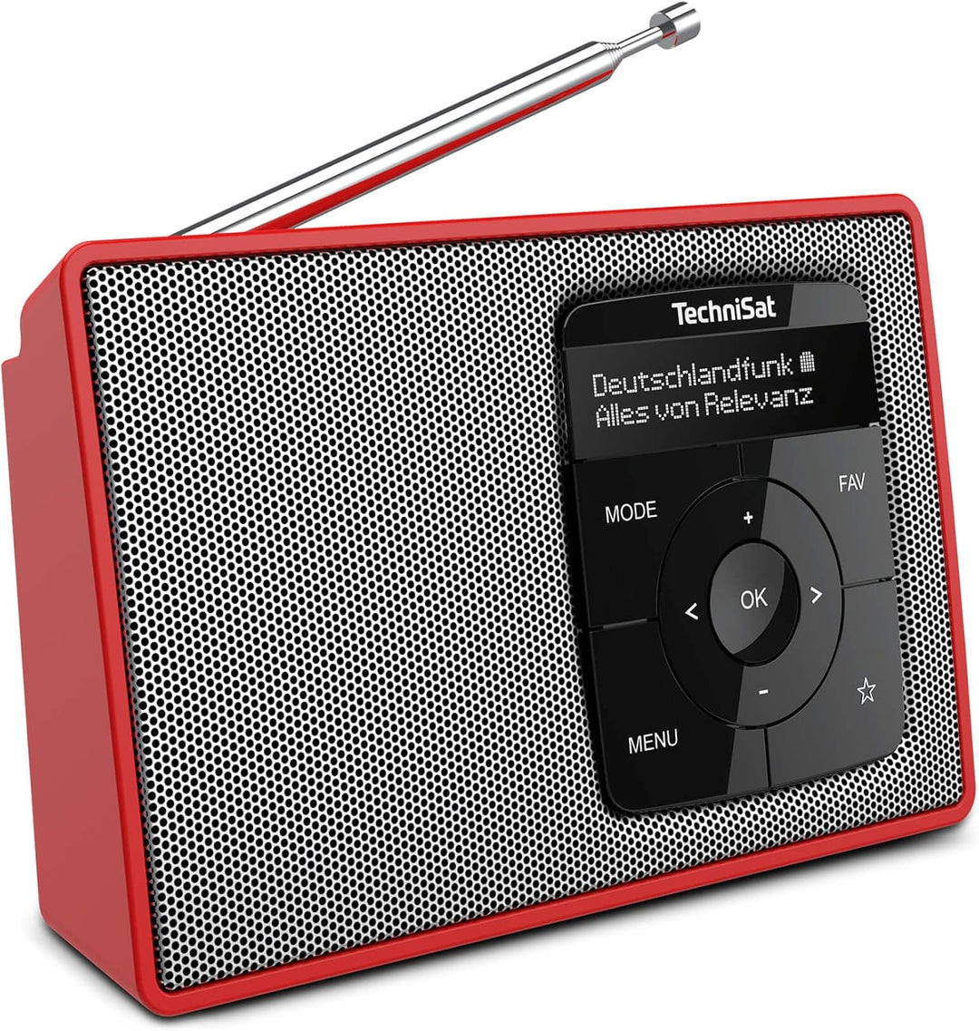 TechniSat DIGITRADIO 2 - Tragbares DAB+/UKW-Radio mit Akku (mit Bluetooth Audiostreaming, Weckfunkti