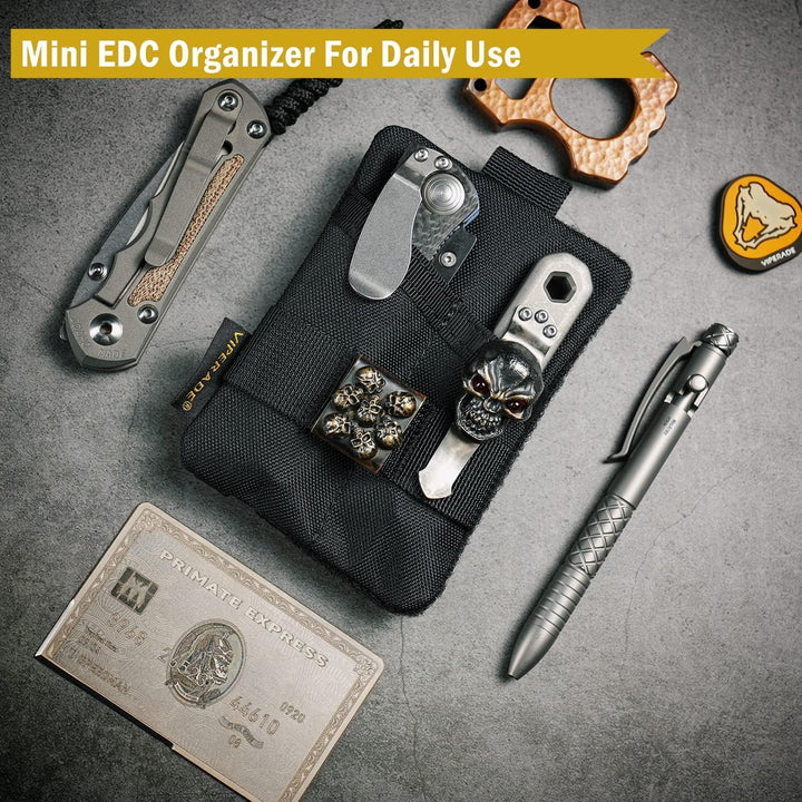 VIPERADE VE15 Mini EDC Pouch,Kleiner EDC Organizer Tasche mit 3 Taschen,Mini EDC Werkzeugtasche mit