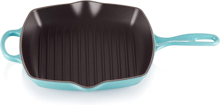 Le Creuset Signature Gusseisen-Grillpfanne, Quadratisch, 26 cm, Für alle Herdarten inkl. Induktion g