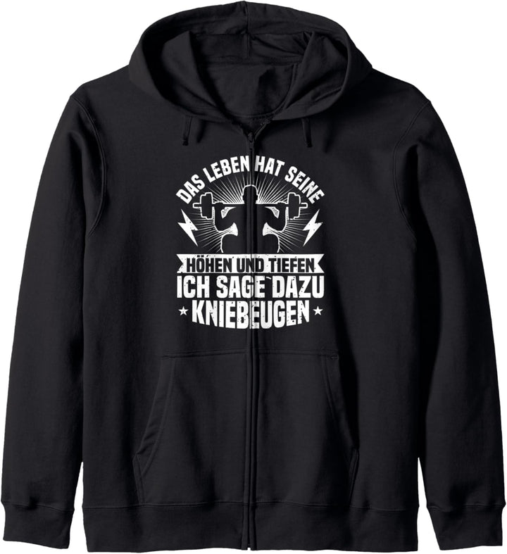 Bodybuilding & Fitness, Kniebeugen Spruch Für Den Kraftsport Kapuzenjacke