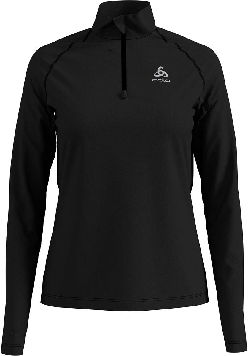 Odlo Damen Midlayer 1/2 Zip Bernina Pullover XL Schwarz, XL Schwarz