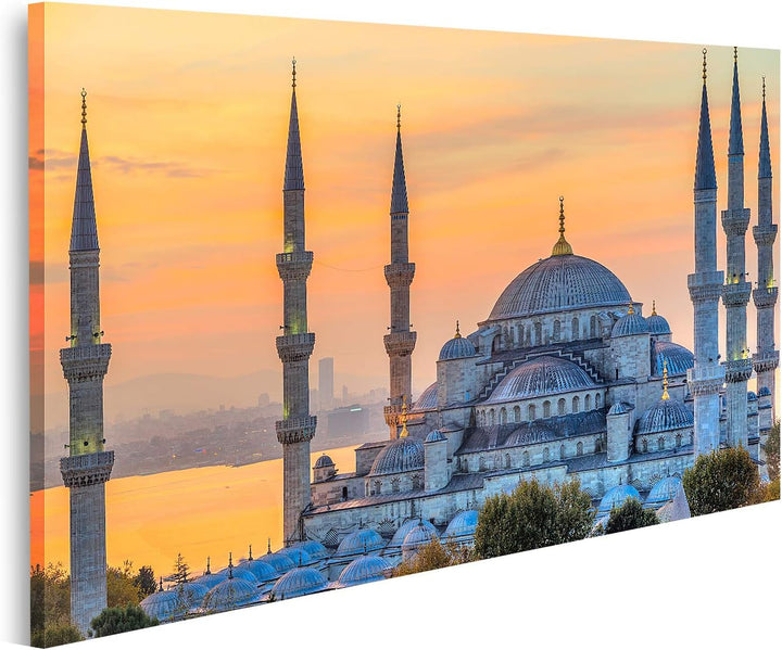 islandburner Bild auf Leinwand Die Blaue Moschee Sultanahmet Camii Istanbul Türkei Bilder Wandbilder