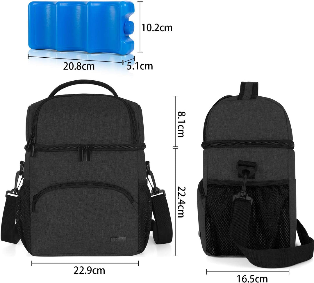 Teamoy Doppelschichtige Muttermilch Kühltasche mit Eisbeutel, Reise Babyflasche Kühltasche bis zu 6