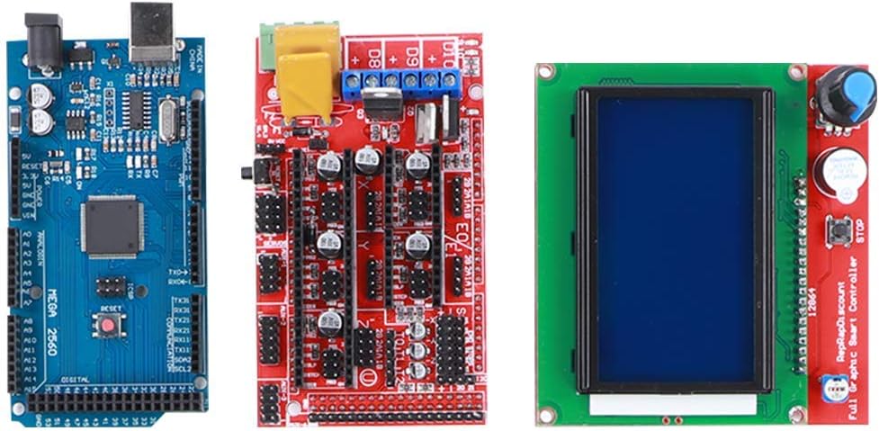 3D Druckerkit RAMPS 1.4 + für Mega 2560 CH340 + 12864 Controller + A4988 Spanplatten Teile, 3D Druck