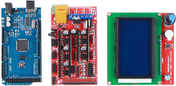 3D Druckerkit RAMPS 1.4 + für Mega 2560 CH340 + 12864 Controller + A4988 Spanplatten Teile, 3D Druck