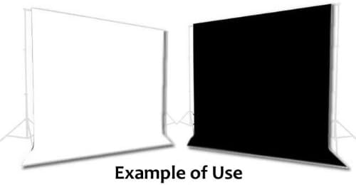 2X Fotostudio Stoff Hintergrund DynaSun W001 +W002 2,8x4m Weiss und Schwarz Dicke Baumwolle 140g/sqm