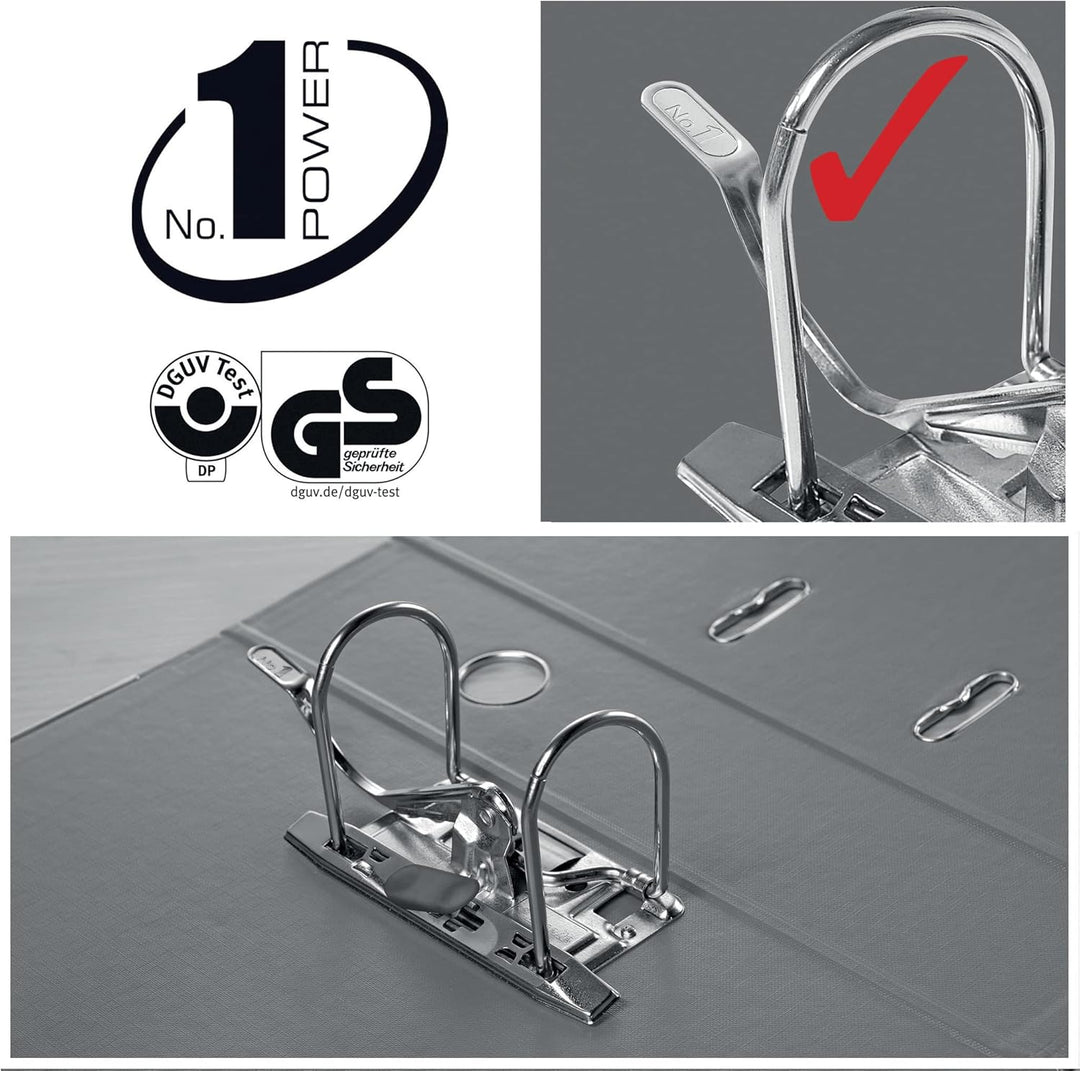 Esselte Ordner breit, DIN A4, 10er Pack, 7,5 cm Rückenbreite, Kunststoff-Ordner, Schwarz, Vivida, 81