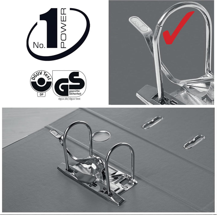 Esselte Ordner breit, DIN A4, 10er Pack, 7,5 cm Rückenbreite, Kunststoff-Ordner, Schwarz, Vivida, 81