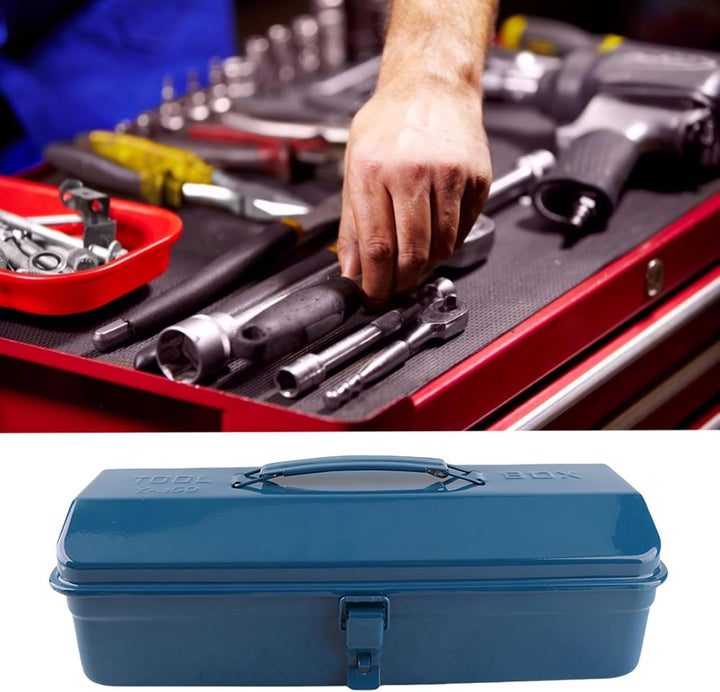 Fafeicy Tragbarer Werkzeugkasten, verdickter Multifunktions-Werkzeugkasten aus Eisen Reparatur-Werkz