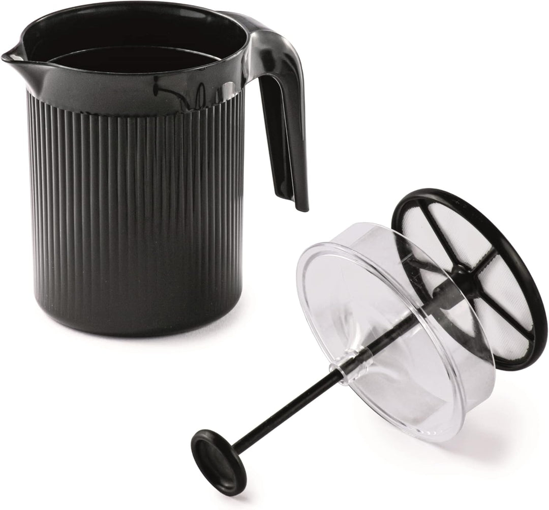 Snips | Cremix - Milchaufschäumer manuell | Farbe Schwarz - Black | 0,50 L | 10 x 14,50 x 15,30 cm |