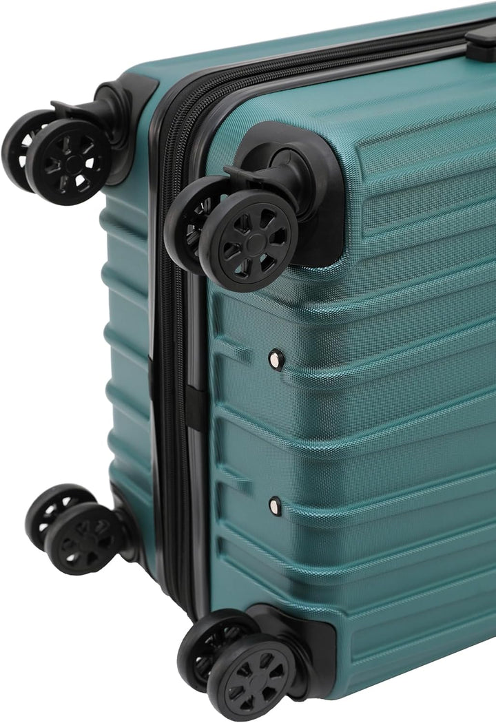 BEIBYE Kofferset Rollkoffer Koffer Hartschale,TSA Schloss, Zwillingsrollen, Erweiterung (Dunkelgrün,