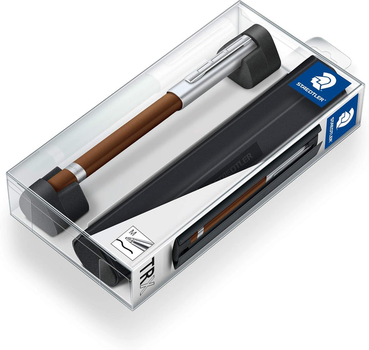 STAEDTLER TRX 412TRX7M-9ST Tintenroller (ergonomische Dreikantform, samtweiche Aluminium-Oberfläche,