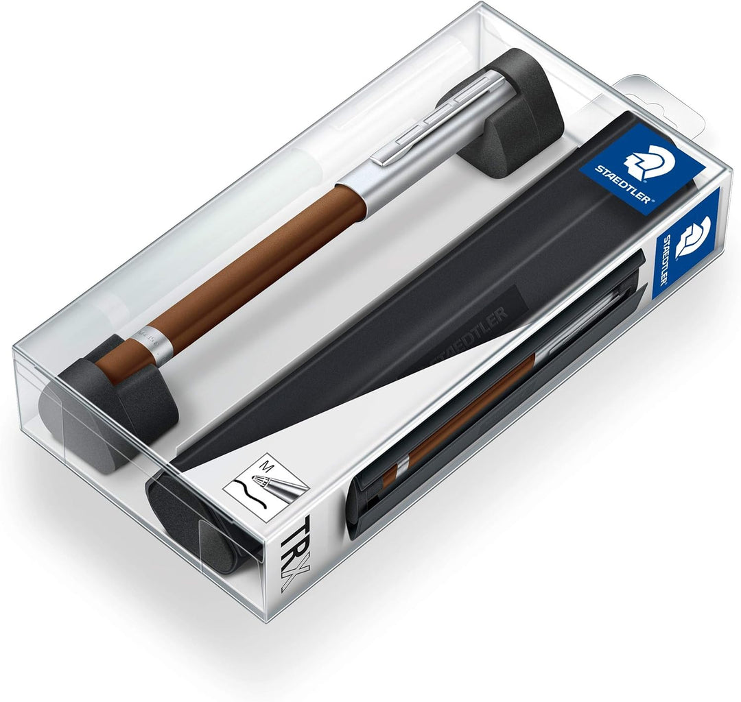 STAEDTLER TRX 412TRX7M-9ST Tintenroller (ergonomische Dreikantform, samtweiche Aluminium-Oberfläche,