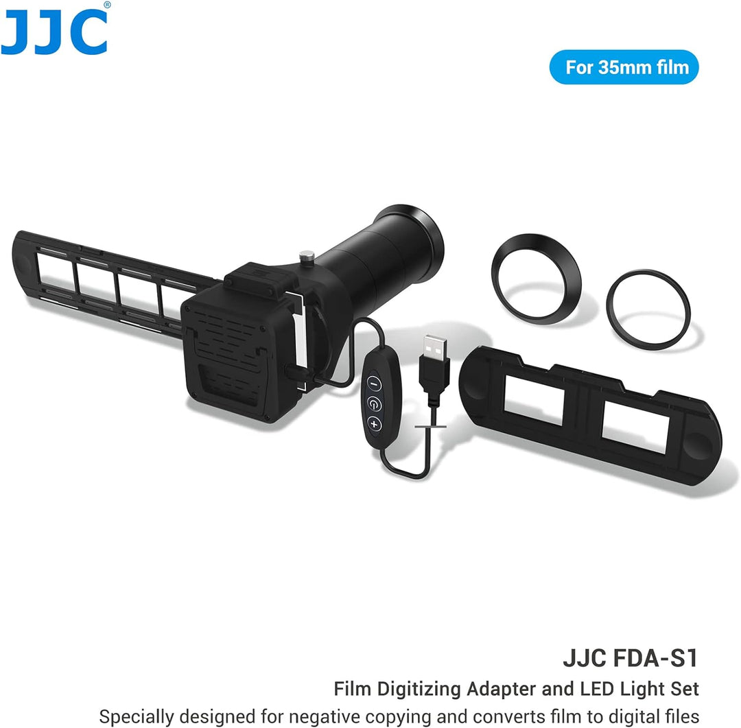 JJC 35mm Film Negativ Scanner, Film Digitalisierungsadapter Mit LED Beleuchtungsset, Dia und Filmhal