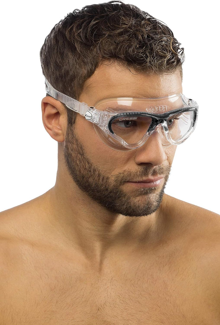 Cressi Swim Schwimmbrille Cobra Einheitsgrösse Schwarz, Einheitsgrösse Schwarz