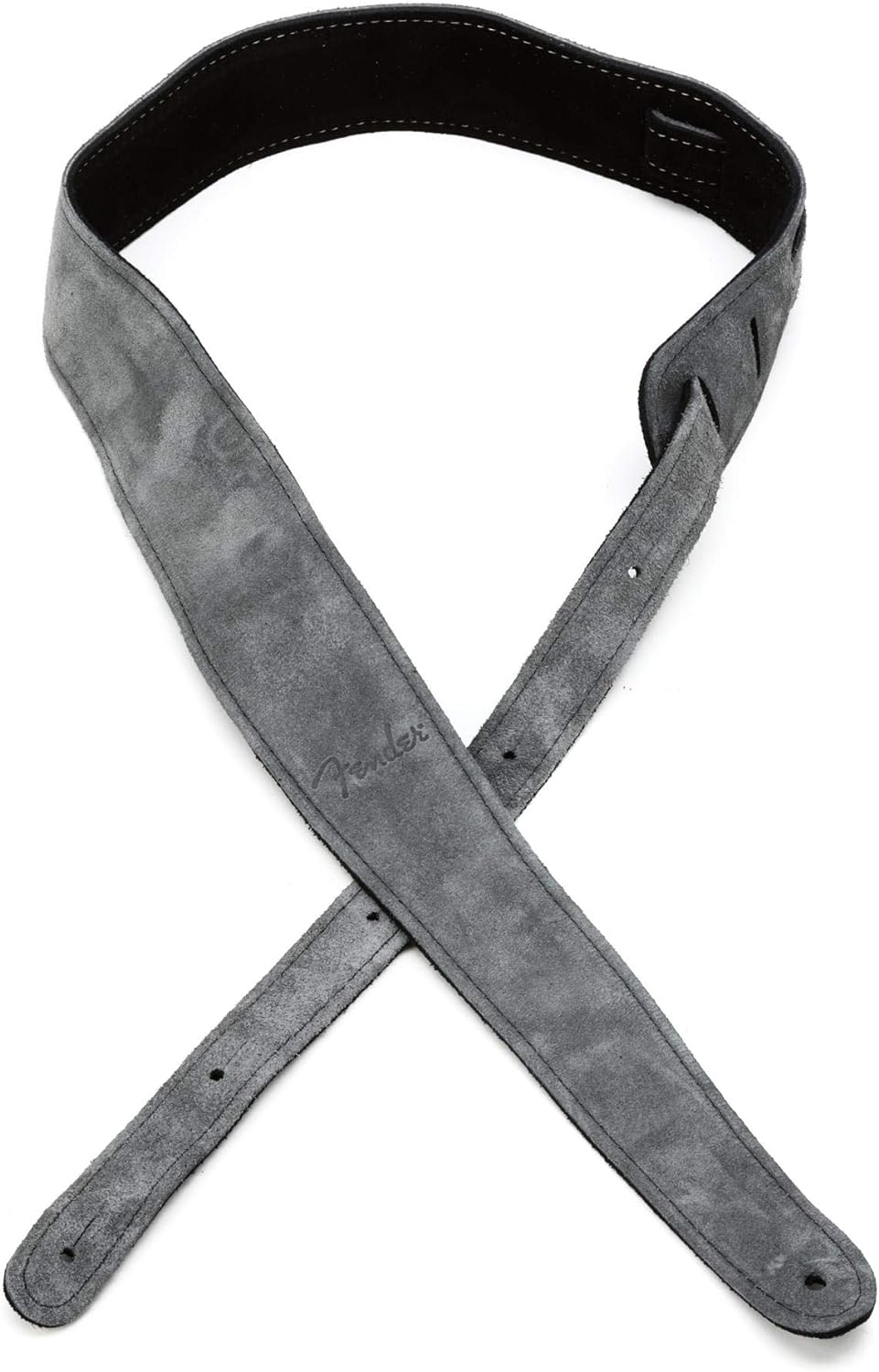 Fender© 2" Suede Strap, Black/Gray, Rev. Schwarzgrau, Schwarzgrau