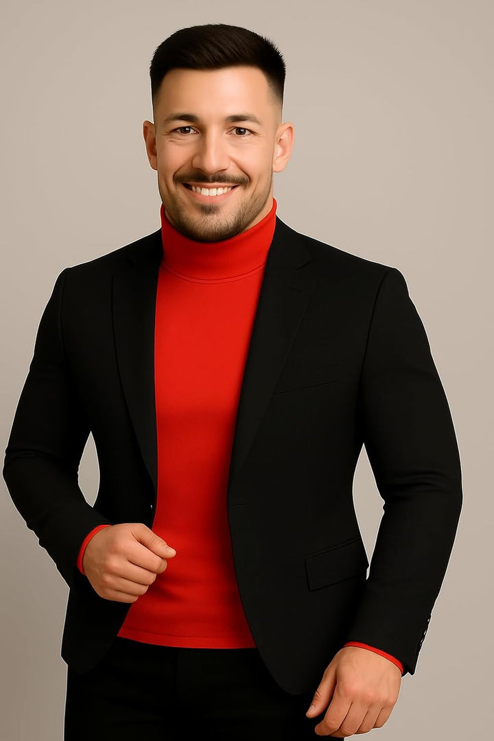 Rollkragen "Medico" in 2 Farben rot Grösse 056