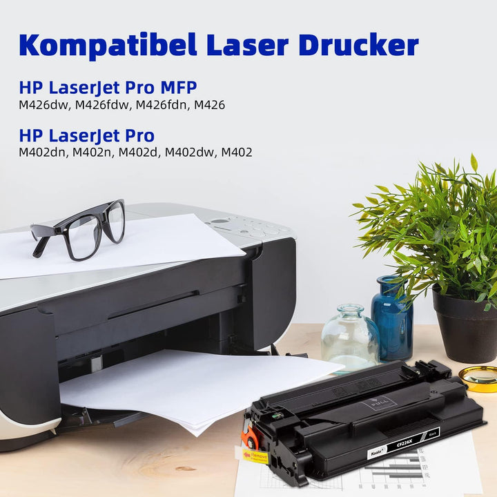 Koala Kompatible Tonerkartusche als Ersatz für HP 26X CF226X 26A CF226A Toner für HP Laserjet Pro M4