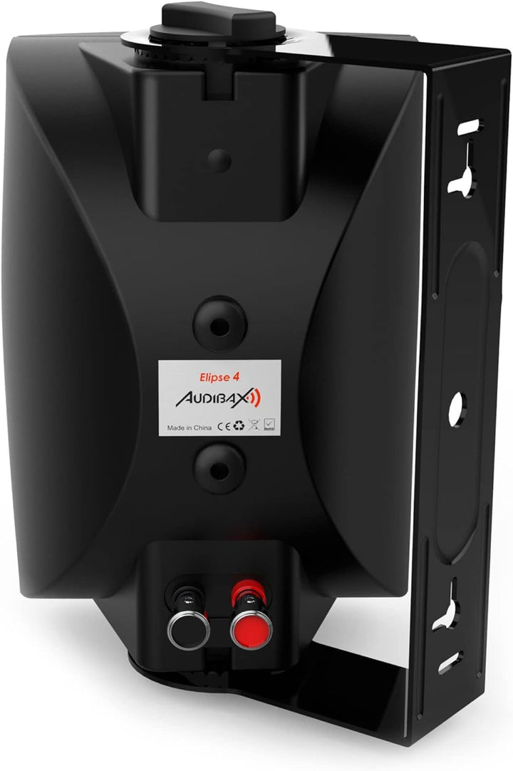 Audibax Elipse 4 Altavoces HiFi Estantería/Pared 4" 2 Vías Con Soportes. Negros Pareja