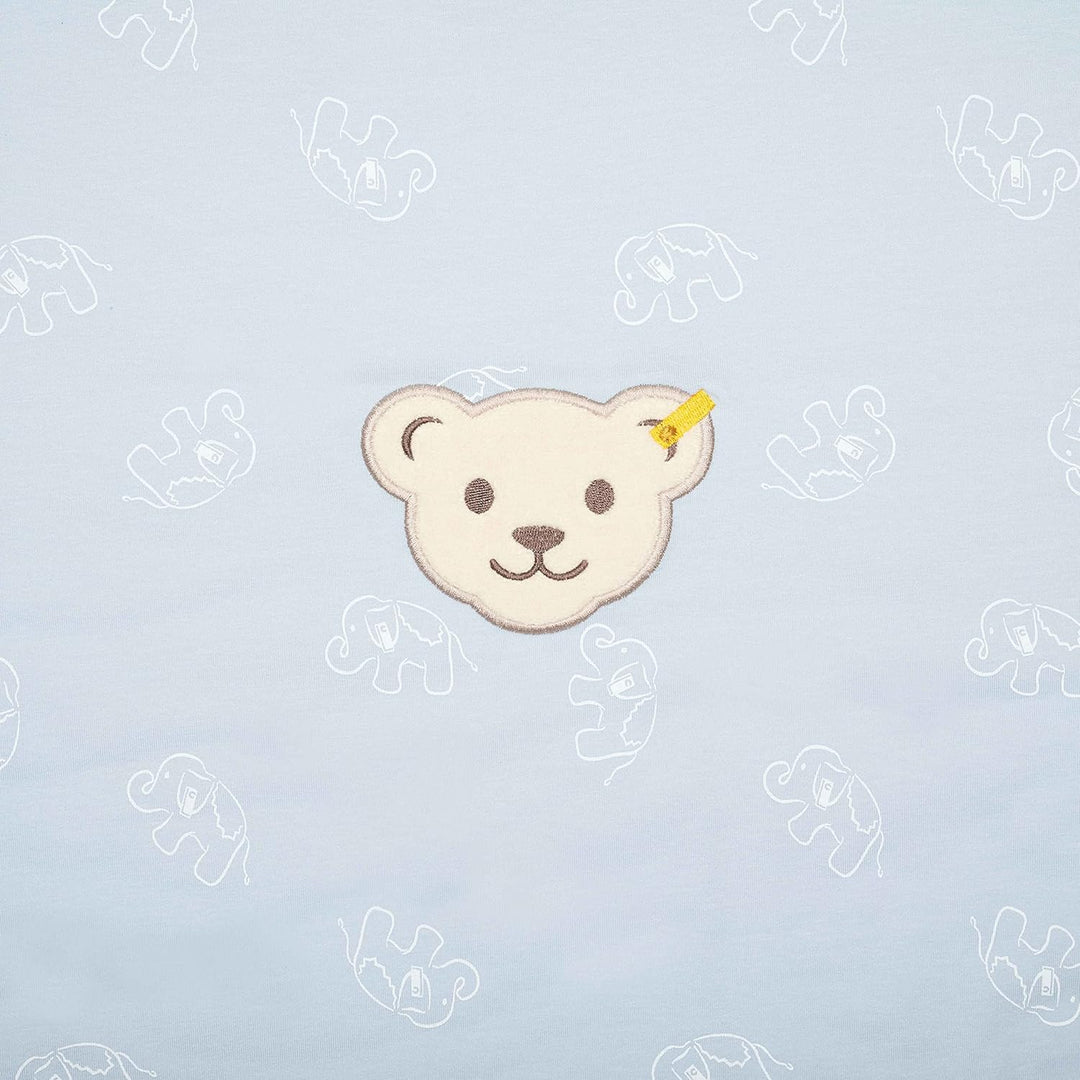 Steiff Unisex Baby Basic Decke GOTS, Celestial Blue