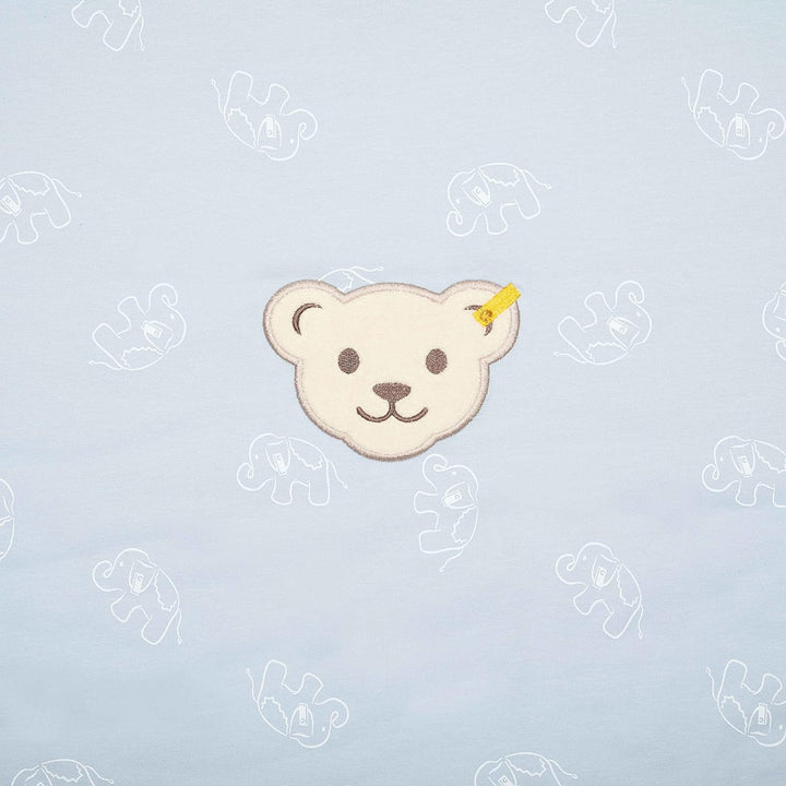 Steiff Unisex Baby Basic Decke GOTS, Celestial Blue