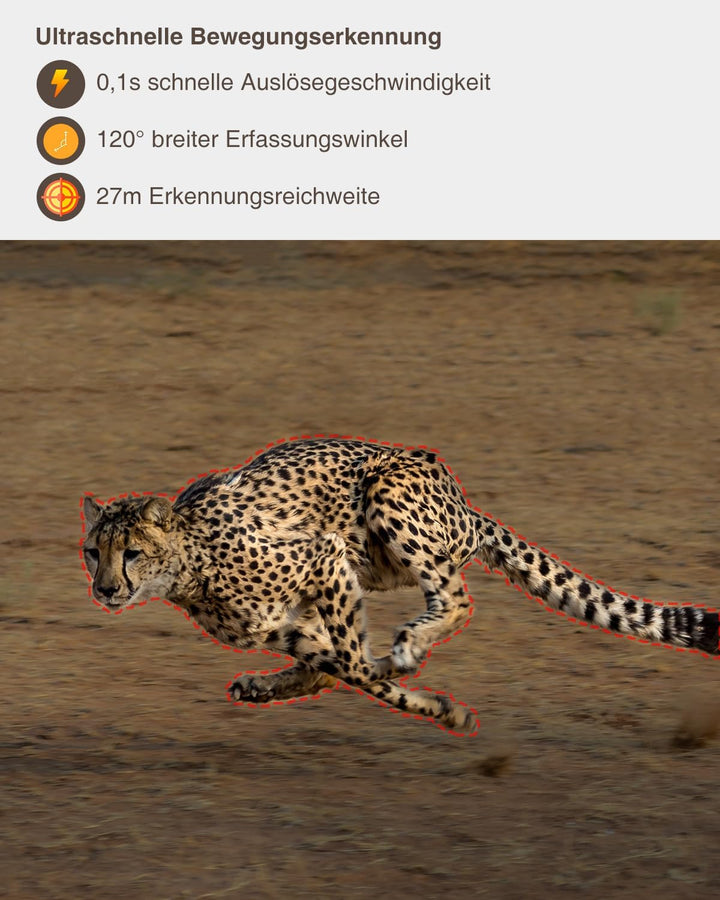 GardePro A5 Wildkamera 48MP 1296P H.264 Video, Wildkamera mit Bewegungsmelder Nachtsicht bis 30m, No