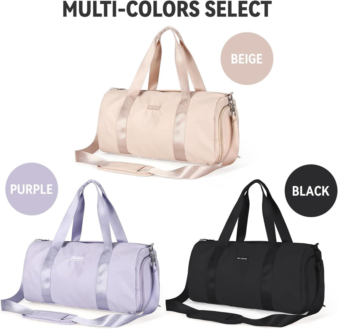 Sport Duffel Bag Damen, Sporttasche mit Nassfach & Schuhfach Reise Duffel Bags Übernachtungstasche L