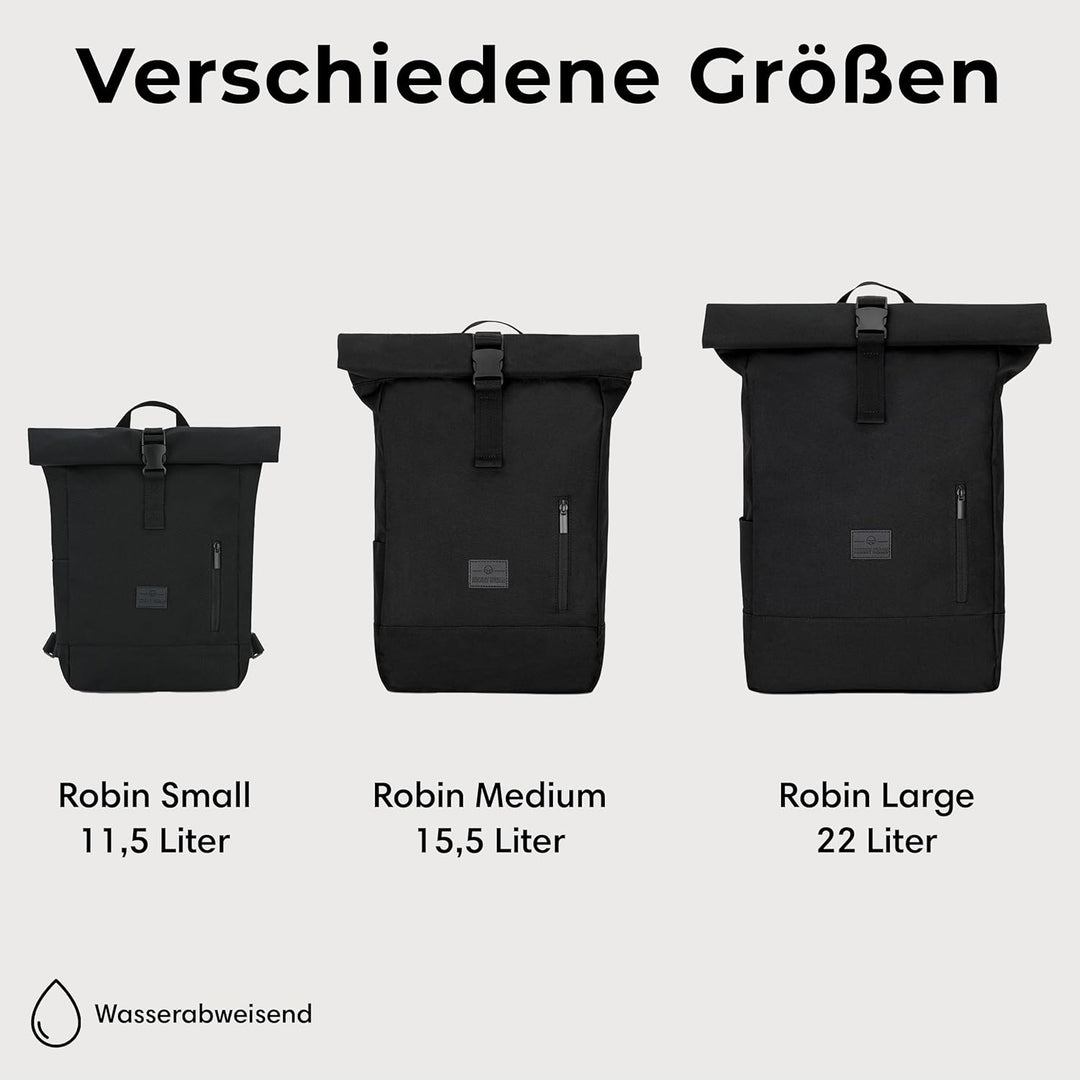 Johnny Urban Rolltop Rucksack Damen & Herren - Robin Large - Tagesrucksack mit 16 Zoll Laptopfach -