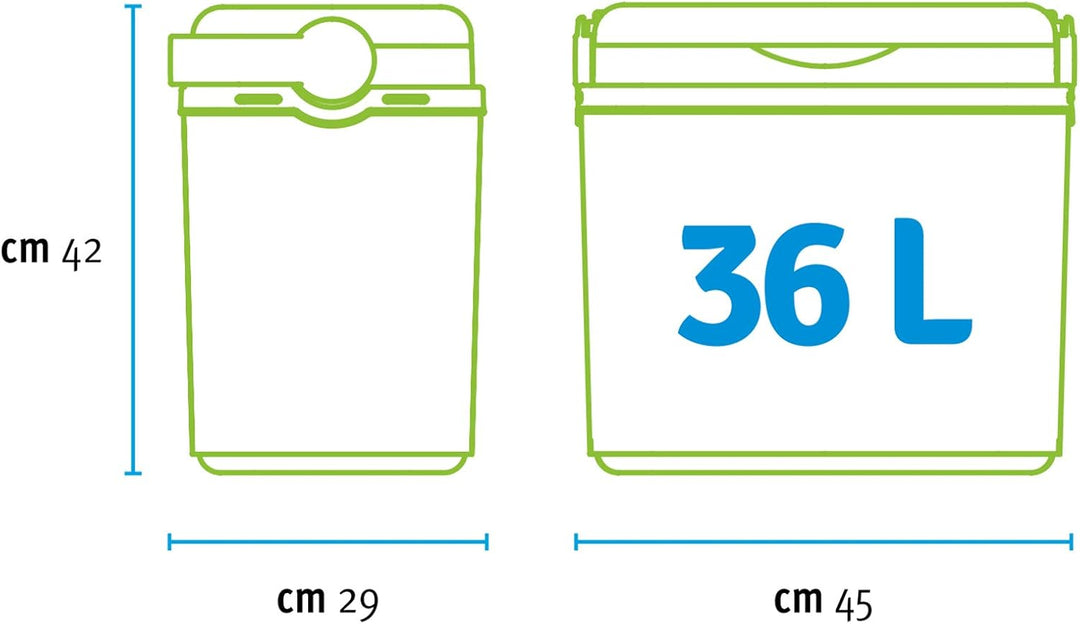 Kühlbox | Passive Kühlbox | Kühltaschen aus Kunststoff mit polystyrol thermische Isolierung 36 L Bla