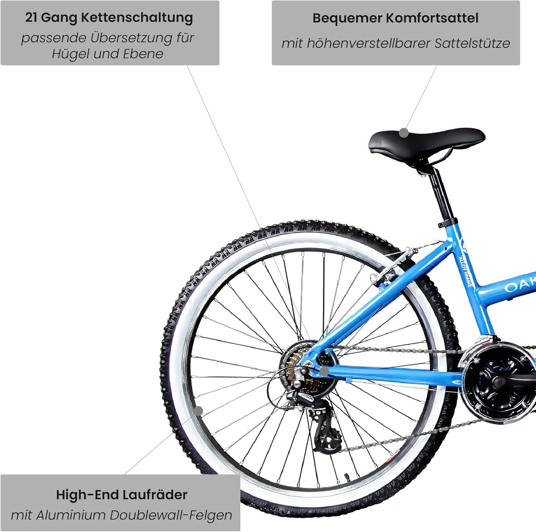 Galano Tandem Fahrrad 2 Personen Mountainbike 21 Gang Schaltung ab 145 cm Hardtail MTB Damen und Her