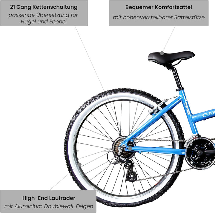 Galano Tandem Fahrrad 2 Personen Mountainbike 21 Gang Schaltung ab 145 cm Hardtail MTB Damen und Her