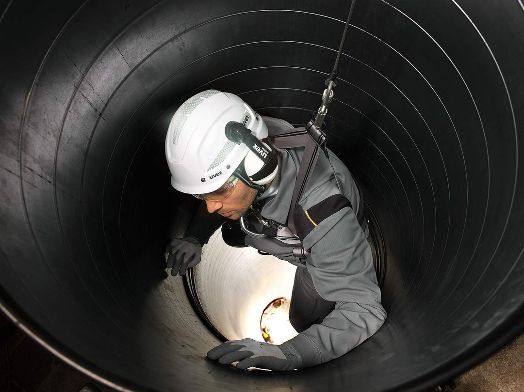 Uvex Pheos Alpine Schutzhelm - Belüfteter Arbeitshelm für die Baustelle - Weiss Weiss Einheitsgrösse