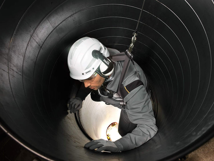 Uvex Pheos Alpine Schutzhelm - Belüfteter Arbeitshelm für die Baustelle - Weiss Weiss Einheitsgrösse