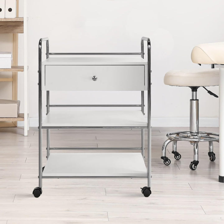 CLP Kosmetik-Gerätewagen PL912 mit Schublade I Arbeitswagen für den professionellen Einsatz I erhält