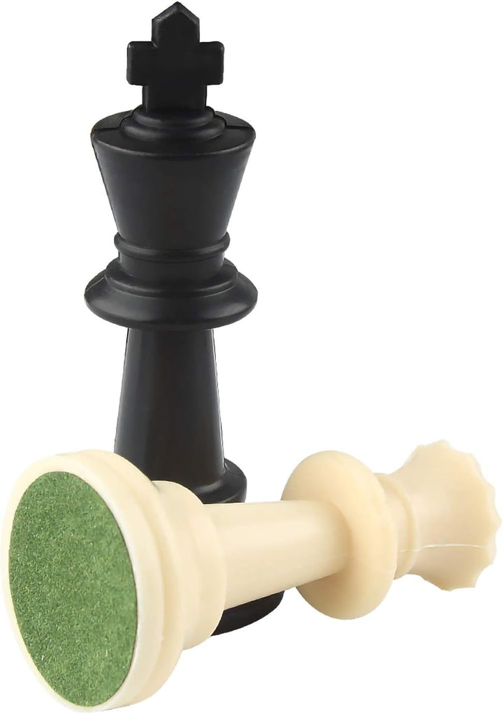 Andux Schachspielset Schachfiguren und Rollbrett QPXQ-01 (Schwarz,35x35cm), Schwarz,35x35cm