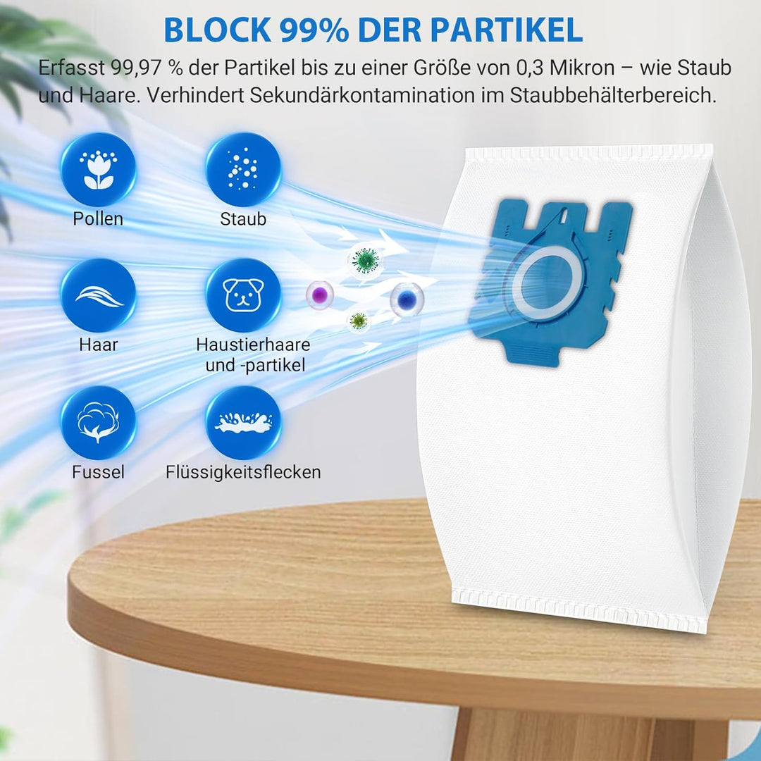 14 Stück Staubsaugerbeutel für Miele 3D Efficiency GN Staubsauger Classic C1 Complete C2 C3, S227, S