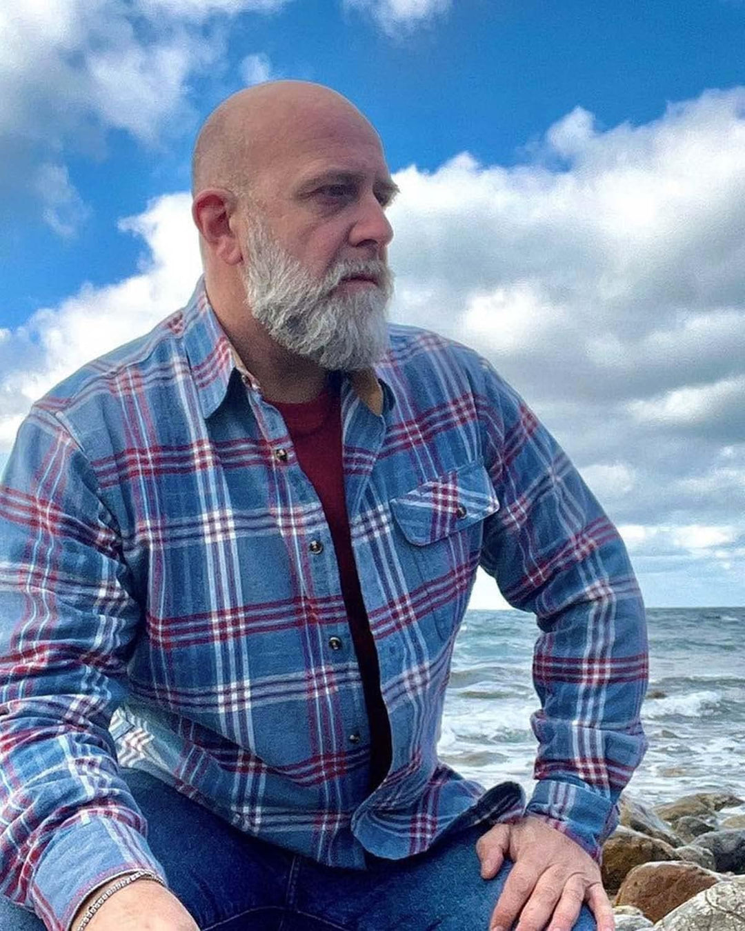 Dubinik® Flanellhemd Herren Kariert Flanellhemden Langarm Casual Button Down Freizeithemd Mit Brustt