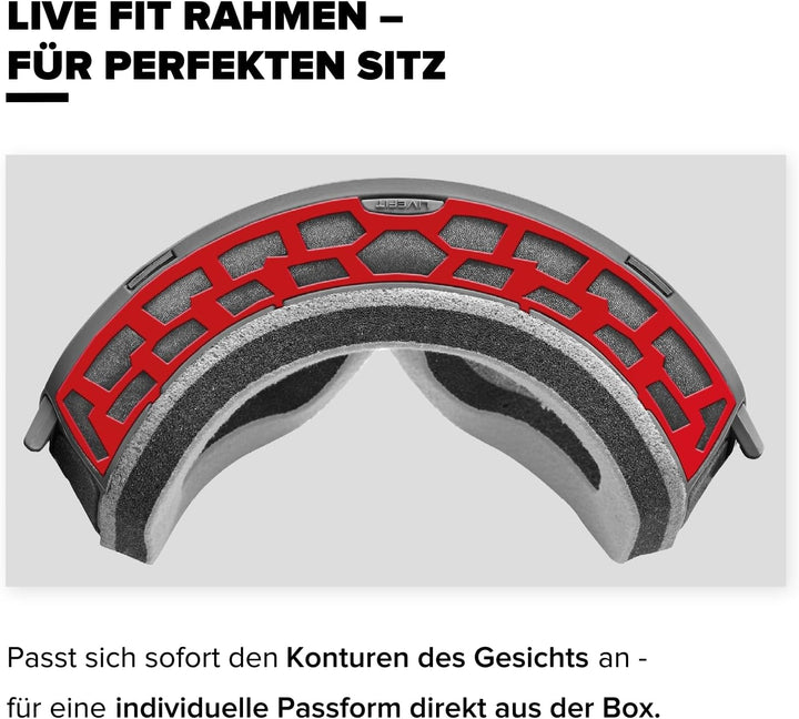 ATOMIC REVENT L HD Skibrille - Skibrillen mit kontrastreichen Farben - Hochwertig verspiegelte Snowb