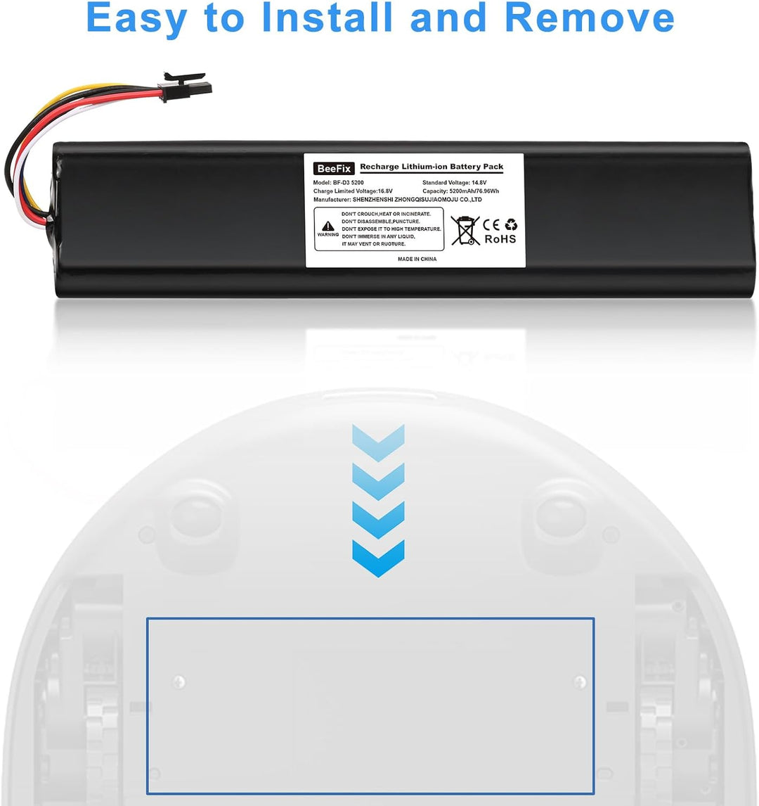 5200mAh Ersatzakku für die Neato Robotics Saugroboter Connected D3, D5, D7 Hohe Kapazität Staubsauge