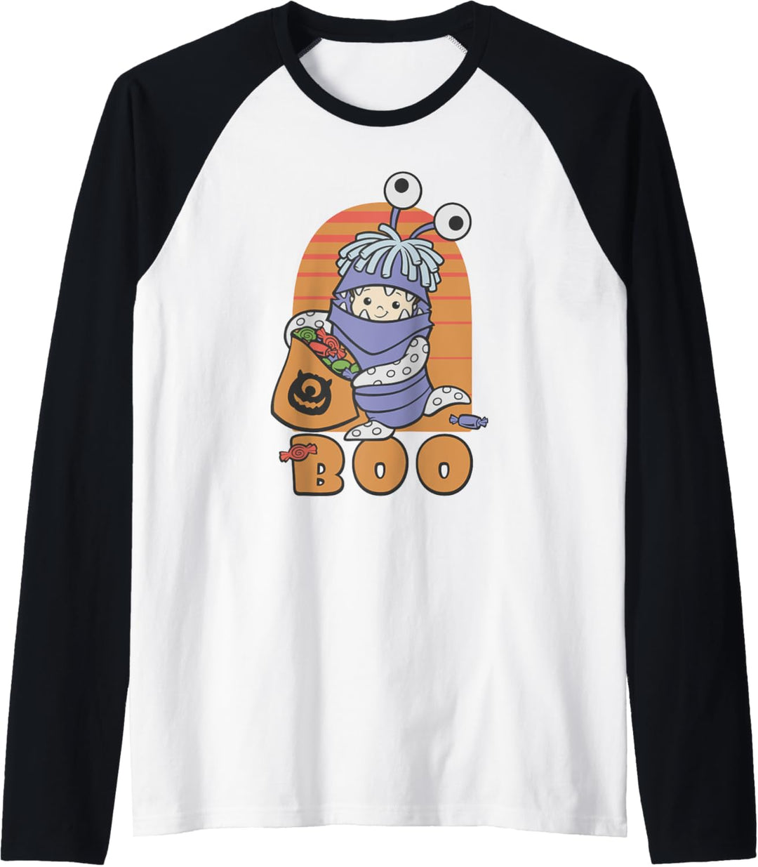Disney PIXAR Monster Inc BOO Halloween Raglan