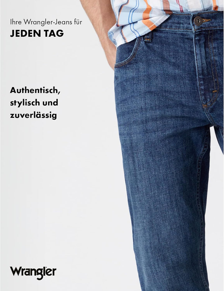 Wrangler Herren Authentic Regular Jeans 33W / 34L Blau (Authentic Blue), 33W / 34L Blau (Authentic B