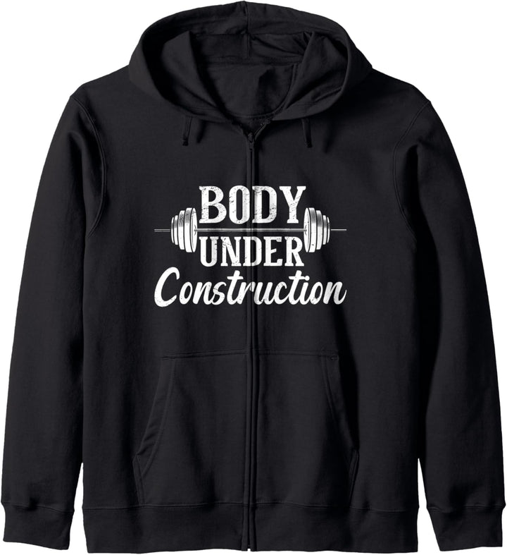 Body Under Construction Fitness Übung Workout Gym Freak Kapuzenjacke