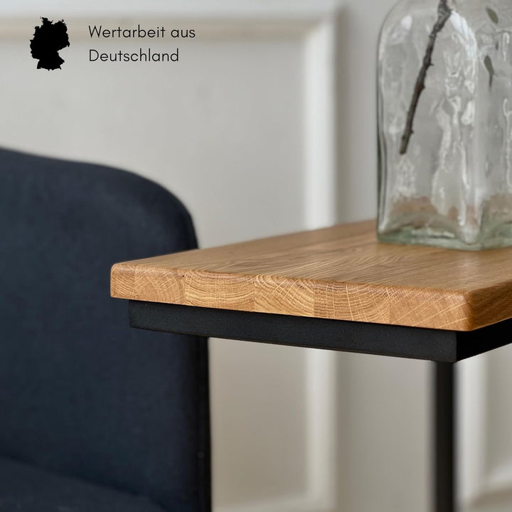 BestLoft® Beistelltisch San Jose Laptoptisch Sofatisch Betttisch Couchtisch (Gestell schwarz+Platte